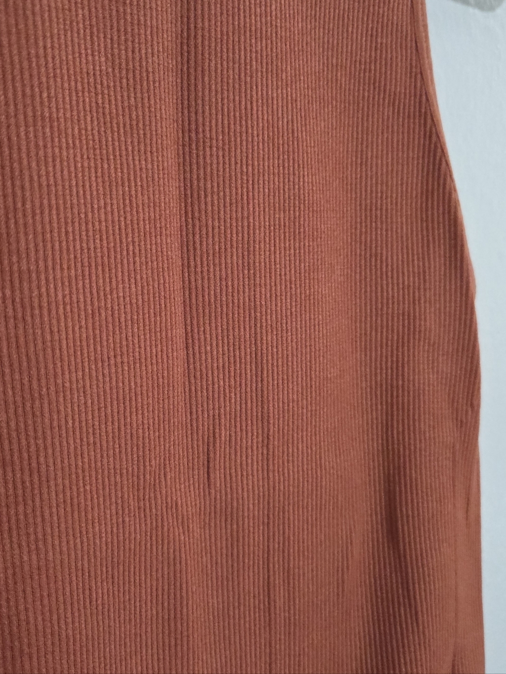 Rust Ribbed One-Piece Bodysuit - Picture 4 of 5